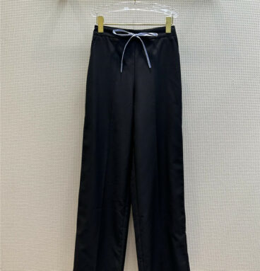 loewe color contrast panel lace-up trousers