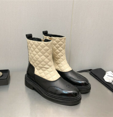 chanel classic c embroidery ankle boots