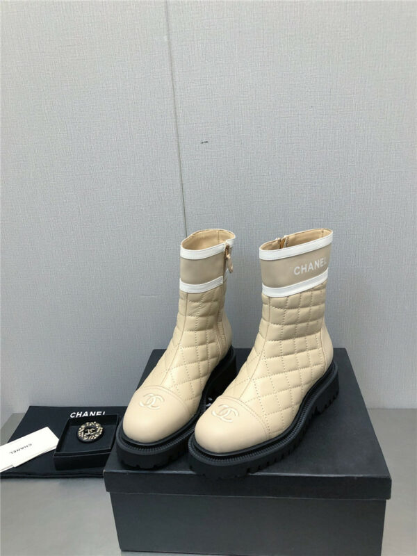 chanel classic c embroidery ankle boots