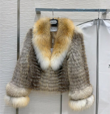 MaxMara Golden Island Fox Fur Jacket