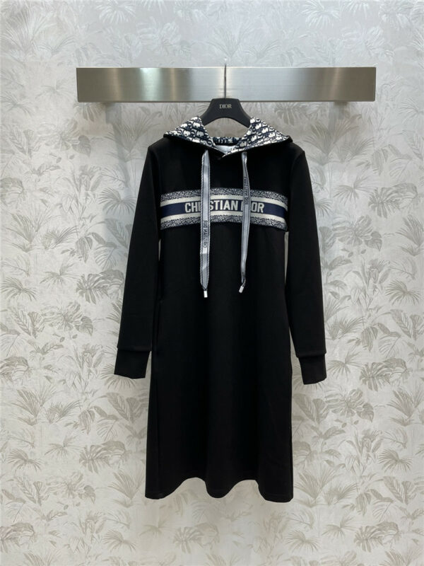 dior new hooded sweater dress