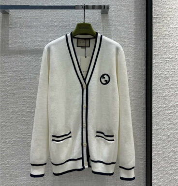 gucci American style preppy vintage knitted cardigan