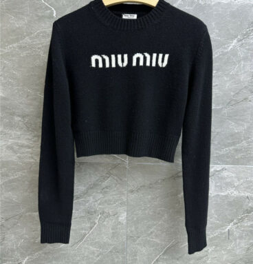 miumiu letter logo sweater