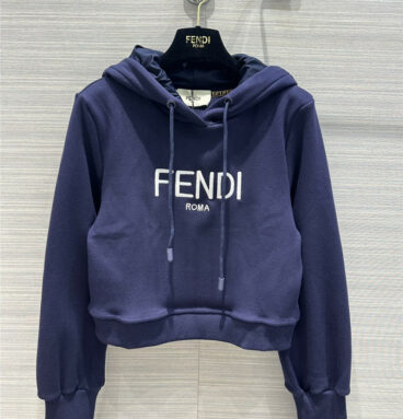 fendi classic letter hoodie short long-sleeved hooded sweater