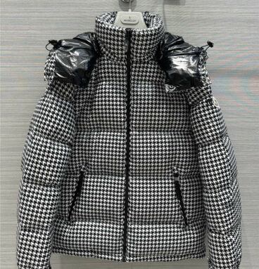moncler new houndstooth hooded down
