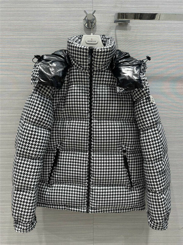 moncler new houndstooth hooded down