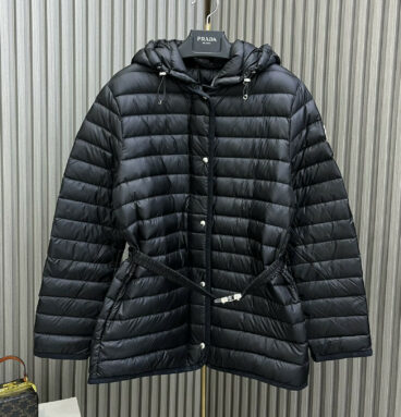 moncler hooded waist down jacket