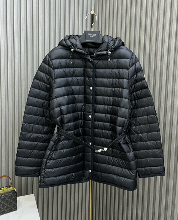 moncler hooded waist down jacket