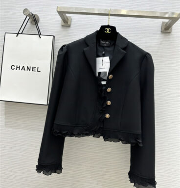 Chanel black suit jacket