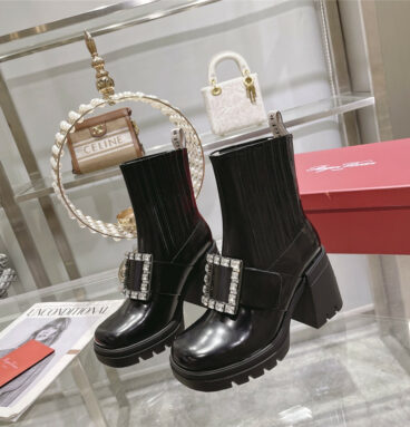 Roger vivier autumn and winter new high-heeled ankle boots