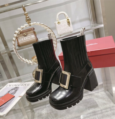 Roger vivier autumn and winter new high-heeled ankle boots