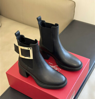 Roger vivier Square Buckle Chunky Heel Chelsea Boots