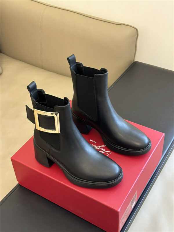 Roger vivier Square Buckle Chunky Heel Chelsea Boots