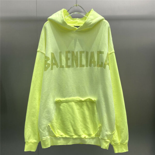 Balenciaga new tape logo terry hooded sweatshirt