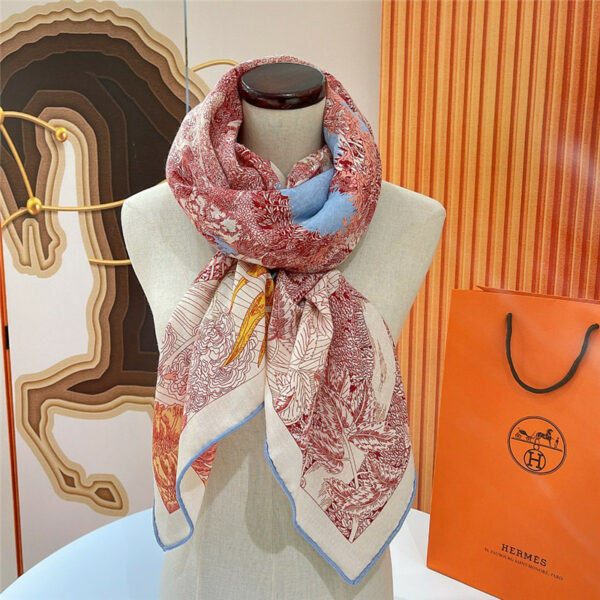 Hermès "Return to Nature" 140 cm shawl