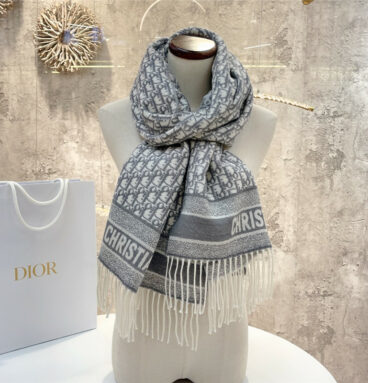 dior cashmere printed scarf