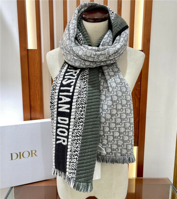 dior preppy style reversible scarf
