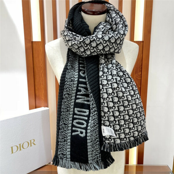 dior preppy style reversible scarf