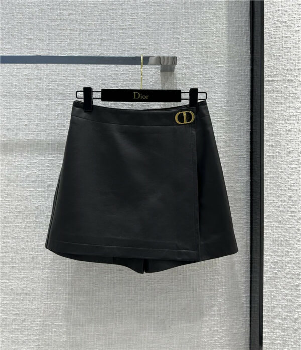dior new early autumn leather pants skirt