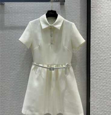 Dior new autumn and winter pearl button dress