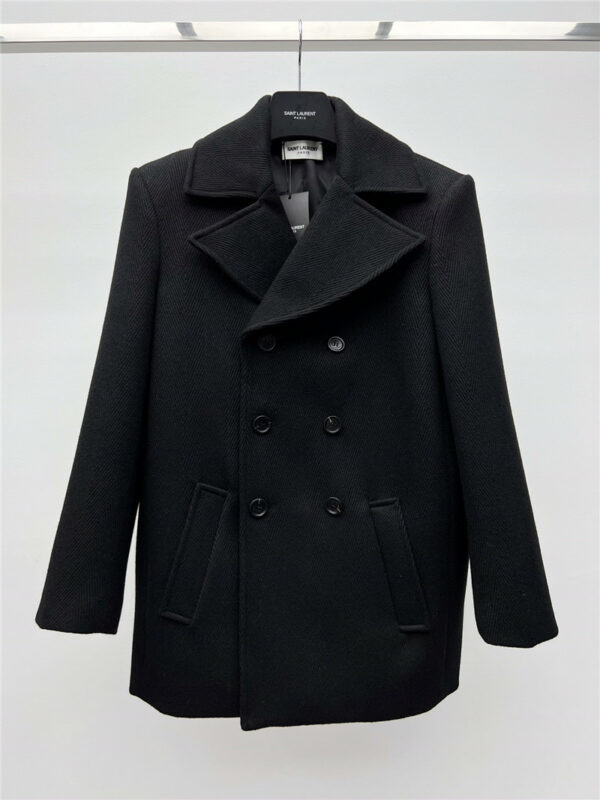 YSL double-breasted wool coat
