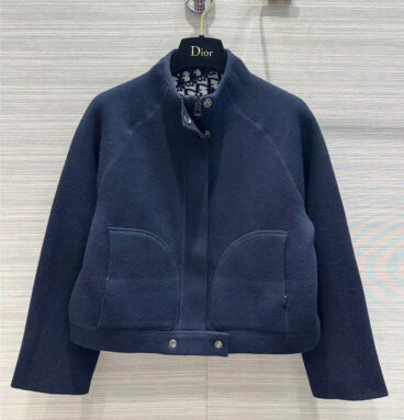 dior presbyopic logo double-sided wool knitted jacket