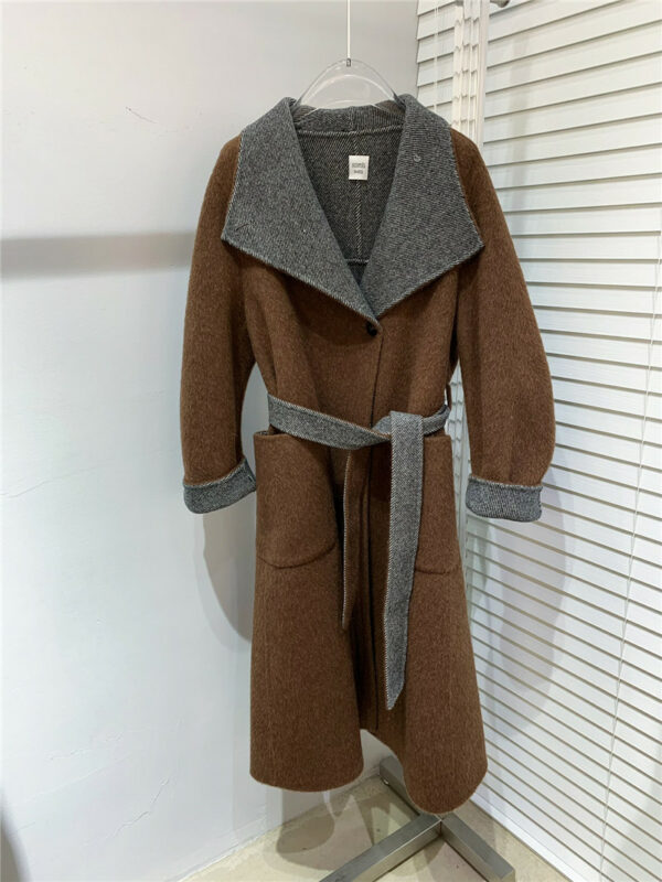 Hermès new single leaf lapel cashmere coat