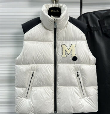 MaxMara M embroidered logo quilted goose down vest