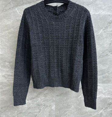 chanel three-dimensional hook knit sweater