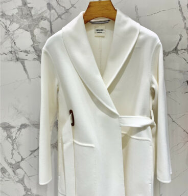 Hermès new short lace-up cashmere coat