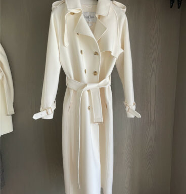 MaxMara new pure white double-breasted coat