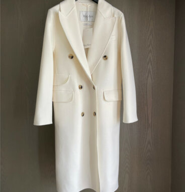 MaxMara catwalk white cashmere coat