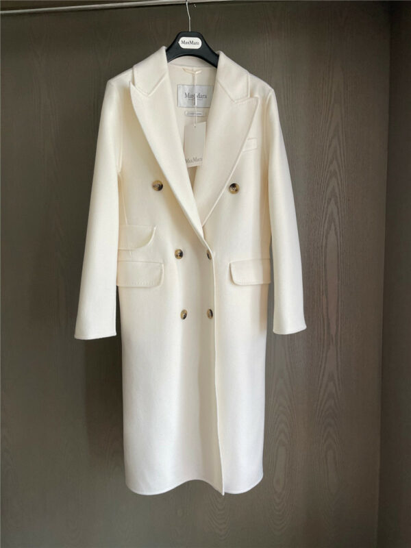 MaxMara catwalk white cashmere coat