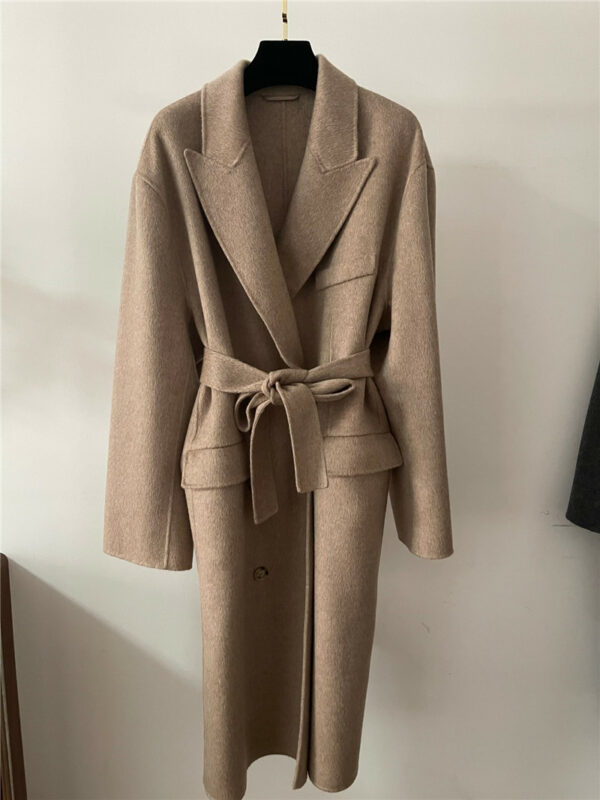 acne studios peak collar buttoned cashmere coat