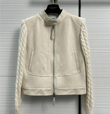 Hermès lambskin zipped jacket