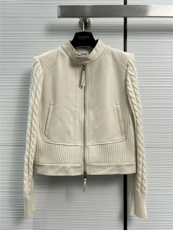 Hermès lambskin zipped jacket
