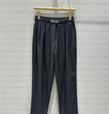 Brunello Cucinelli elastic waist oval petite trousers