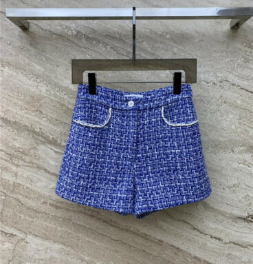 chanel new chain tweed shorts