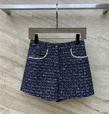 chanel new chain tweed shorts