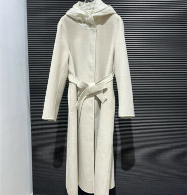 Hermès patchwork down hooded cashmere coat