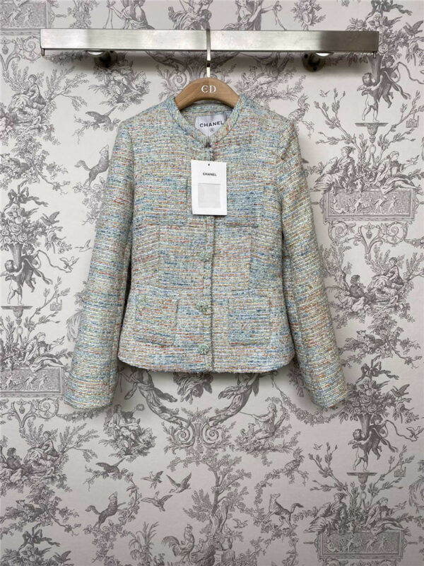 chanel new autumn and winter gold thread tweed jacket