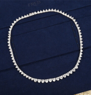 chanel love white diamond necklace