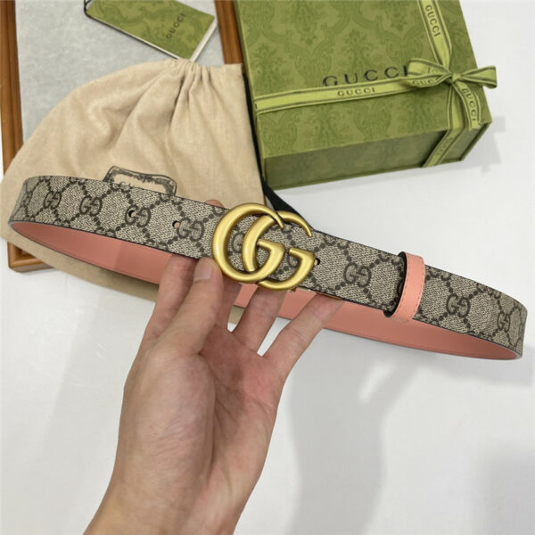 Gucci narrow brown Supreme PVC presbyopic belt