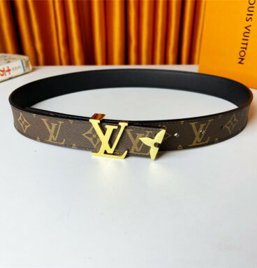 louis vuitton LV double-sided first-layer cowhide belt