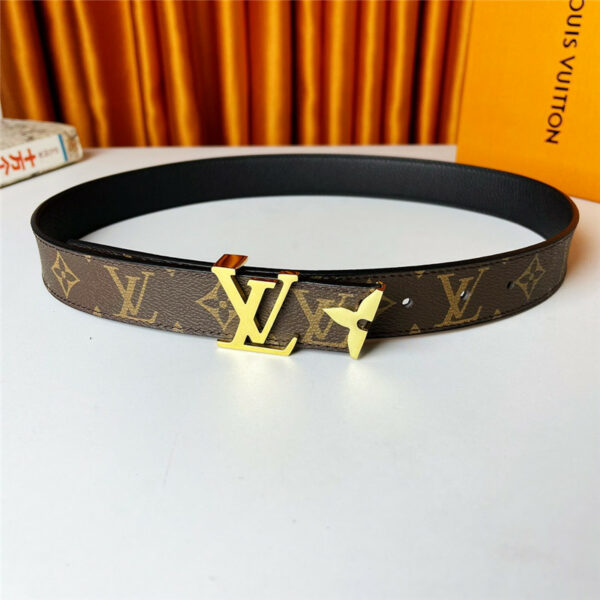 louis vuitton LV double-sided first-layer cowhide belt