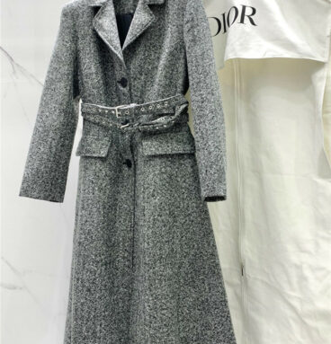 dior exclusive herringbone cashmere coat