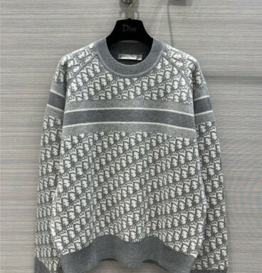dior presbyopia logo zipper cashmere sweater