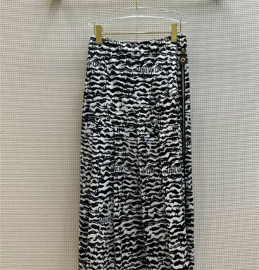 louis vuitton LV zebra letter print one piece skirt
