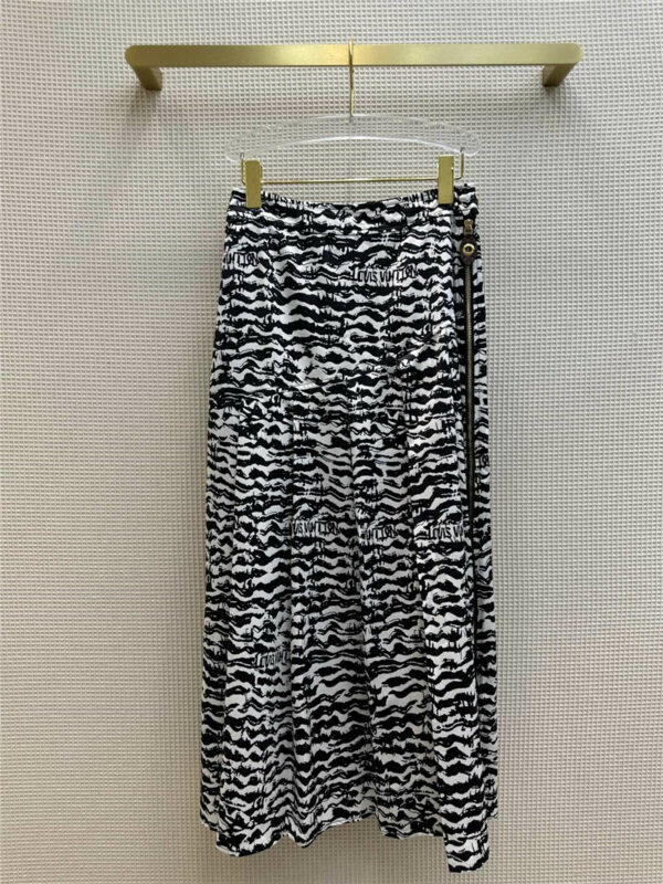 louis vuitton LV zebra letter print one piece skirt