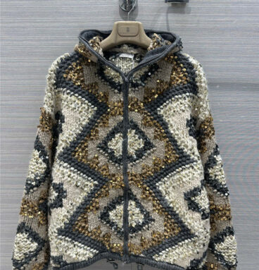 Brunello Cucinelli handmade crochet jacket